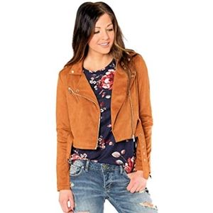 Ashley By 26 Tan Suede Jacket
